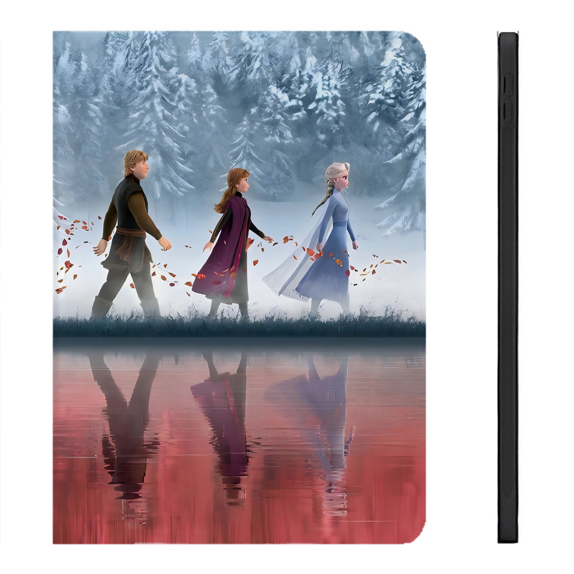 （画像用） アナと雪の女王 アンナ エルサ Frozen Anna Elsa IPadケース ペンホルダー付き ブックスタイルデザイン